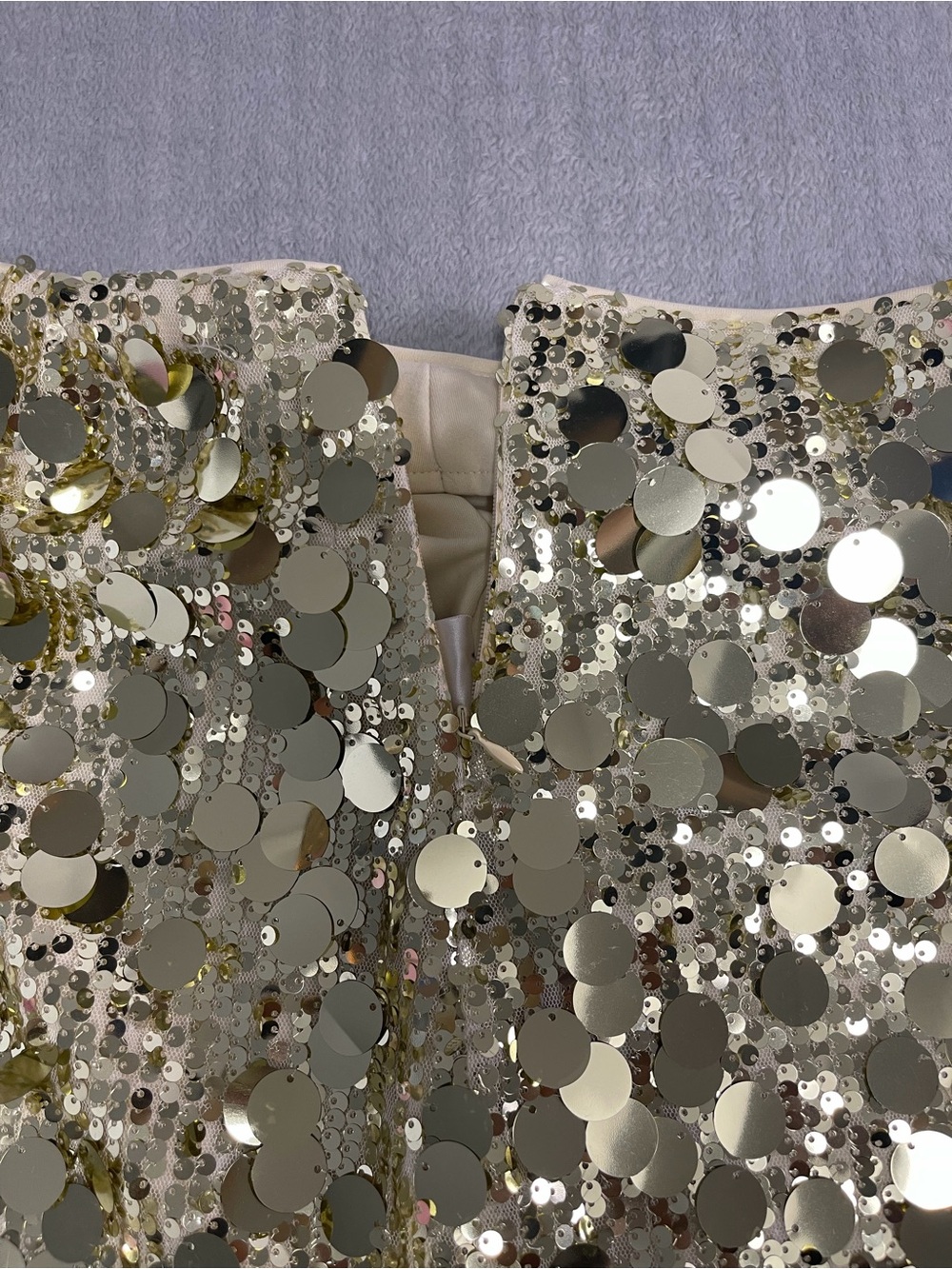 CIDER Gold Sequin Disco Party Mini Skirt Size Small - Picture 4 of 10